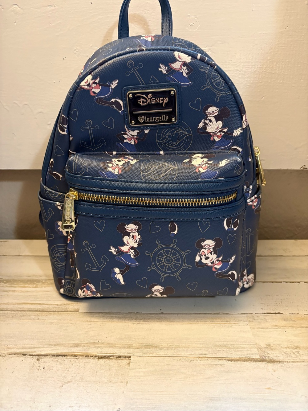 Loungefly Disney Navy Blue Minnie Sailor Mini Backpack